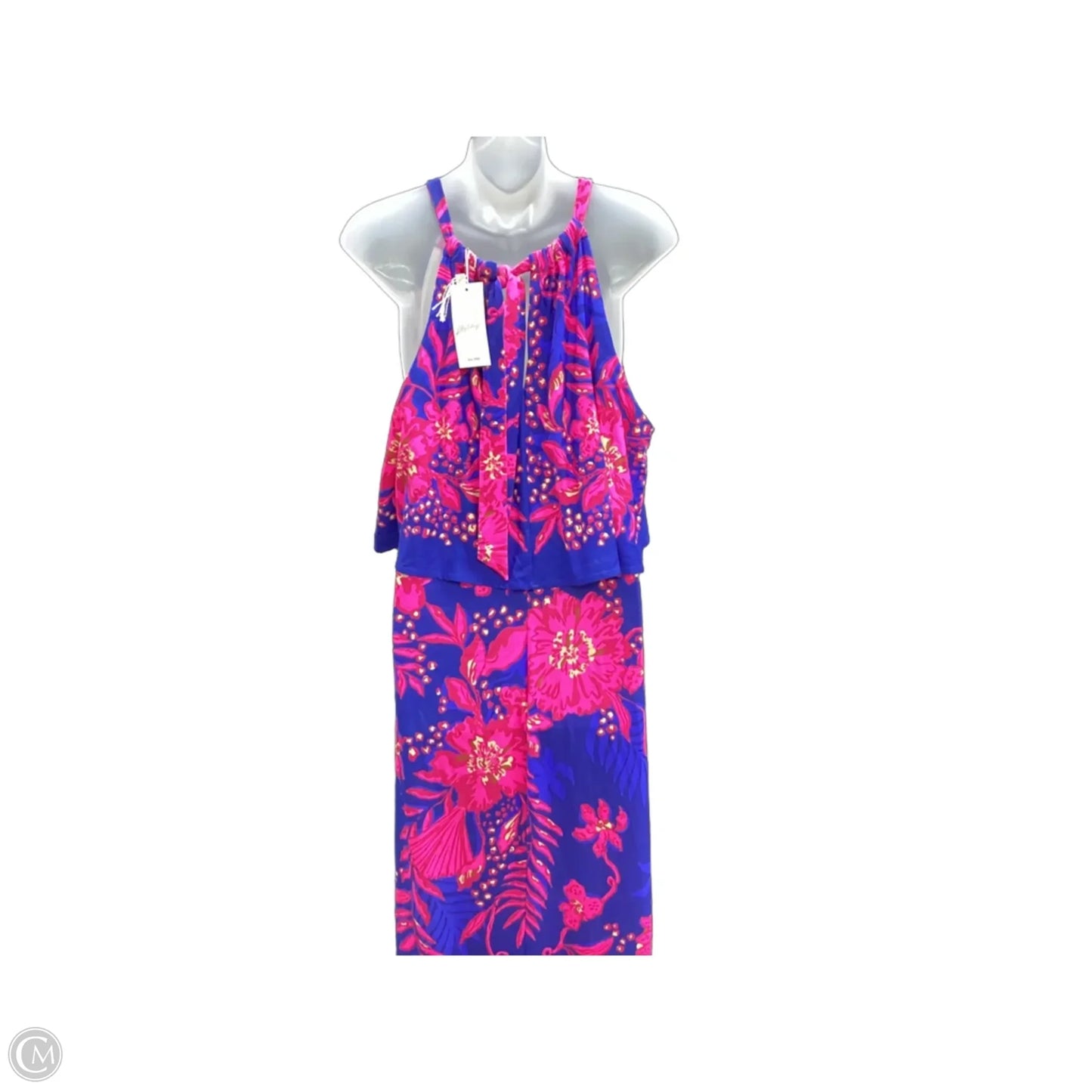 Dress Designer By Lilly Pulitzer In Blue & Pink, Size: Xl