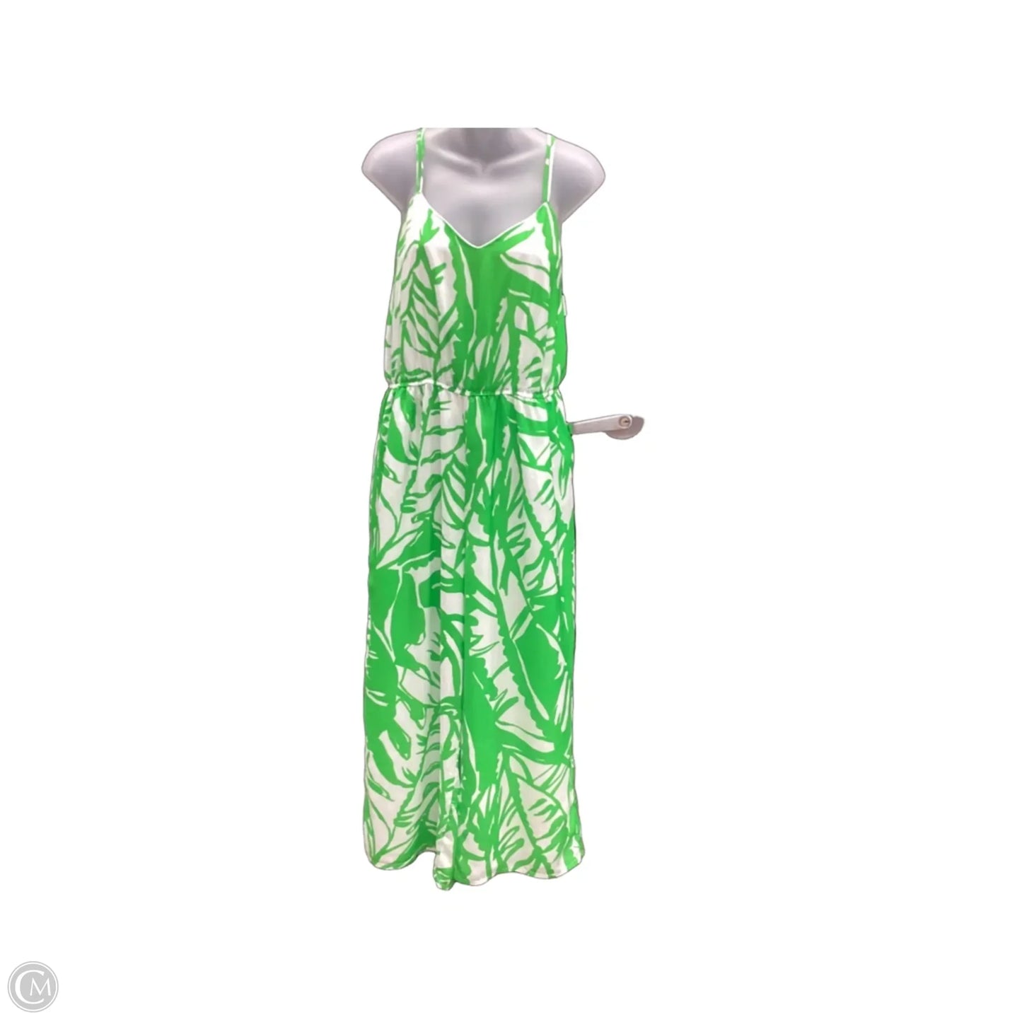 Jumpsuit Designer By Lilly Pulitzer In Green & White, Size: Xl