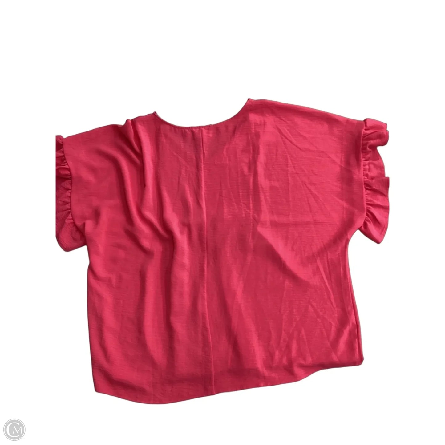 Top Short Sleeve By Andree By Unit In Pink, Size: 1x