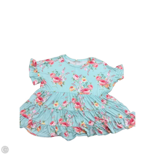 Top Short Sleeve By Haptics In Floral Print, Size: 2x