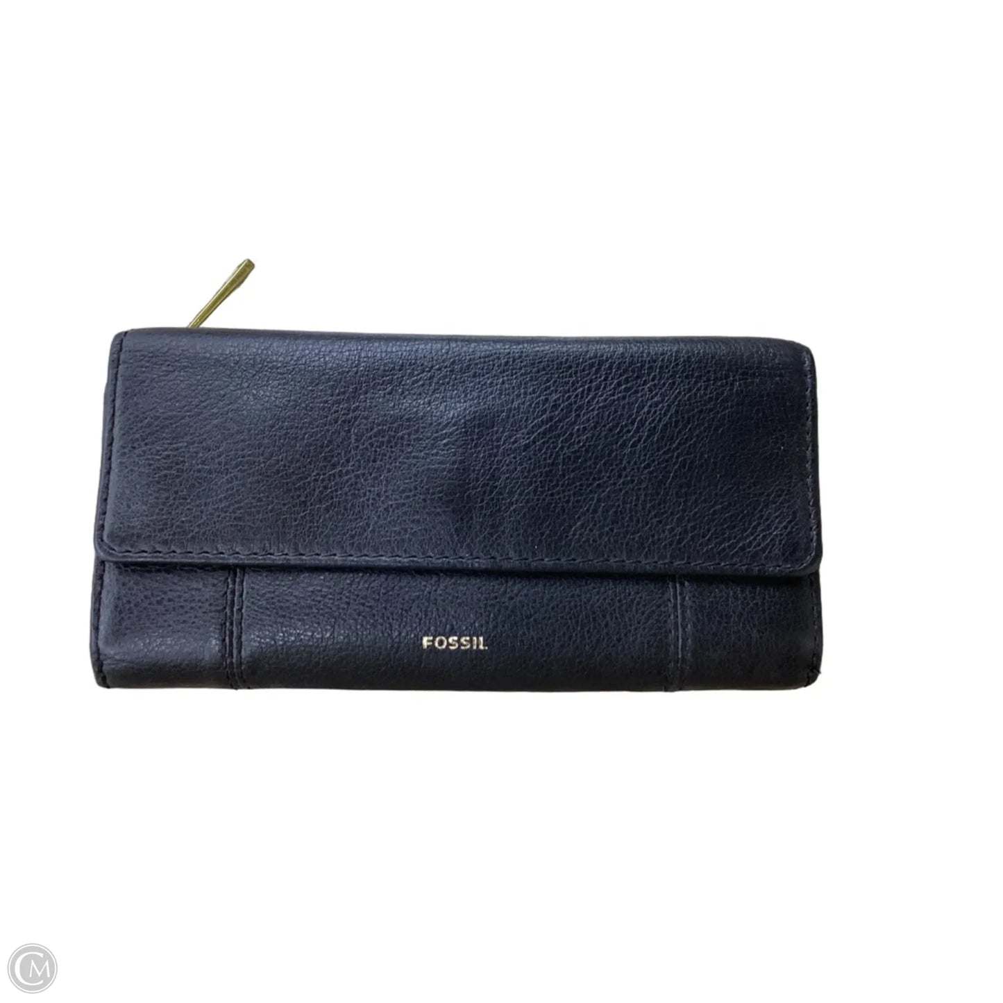 Wallet Leather By Fossil, Size: Medium