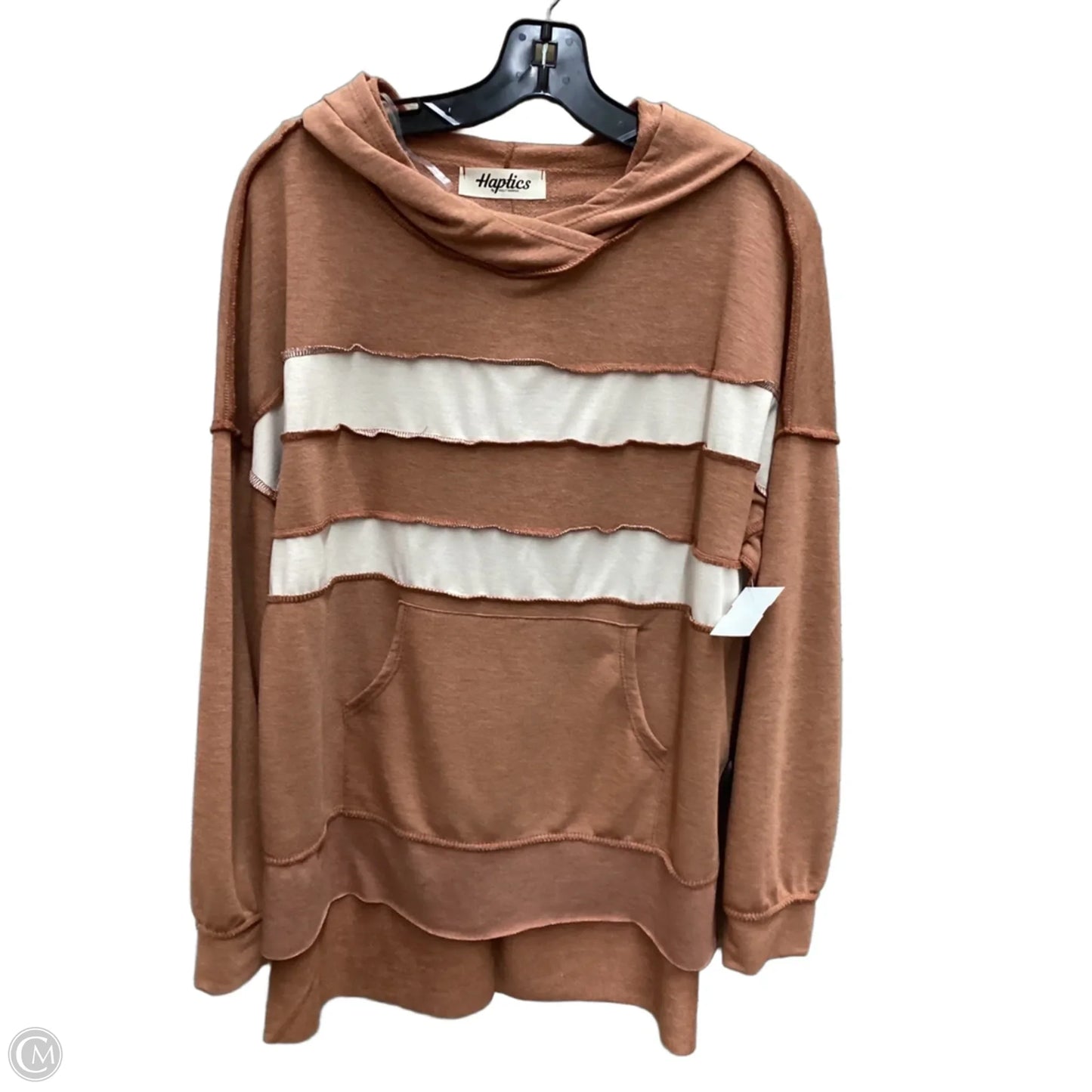 Top Long Sleeve By Haptics In Brown, Size: M