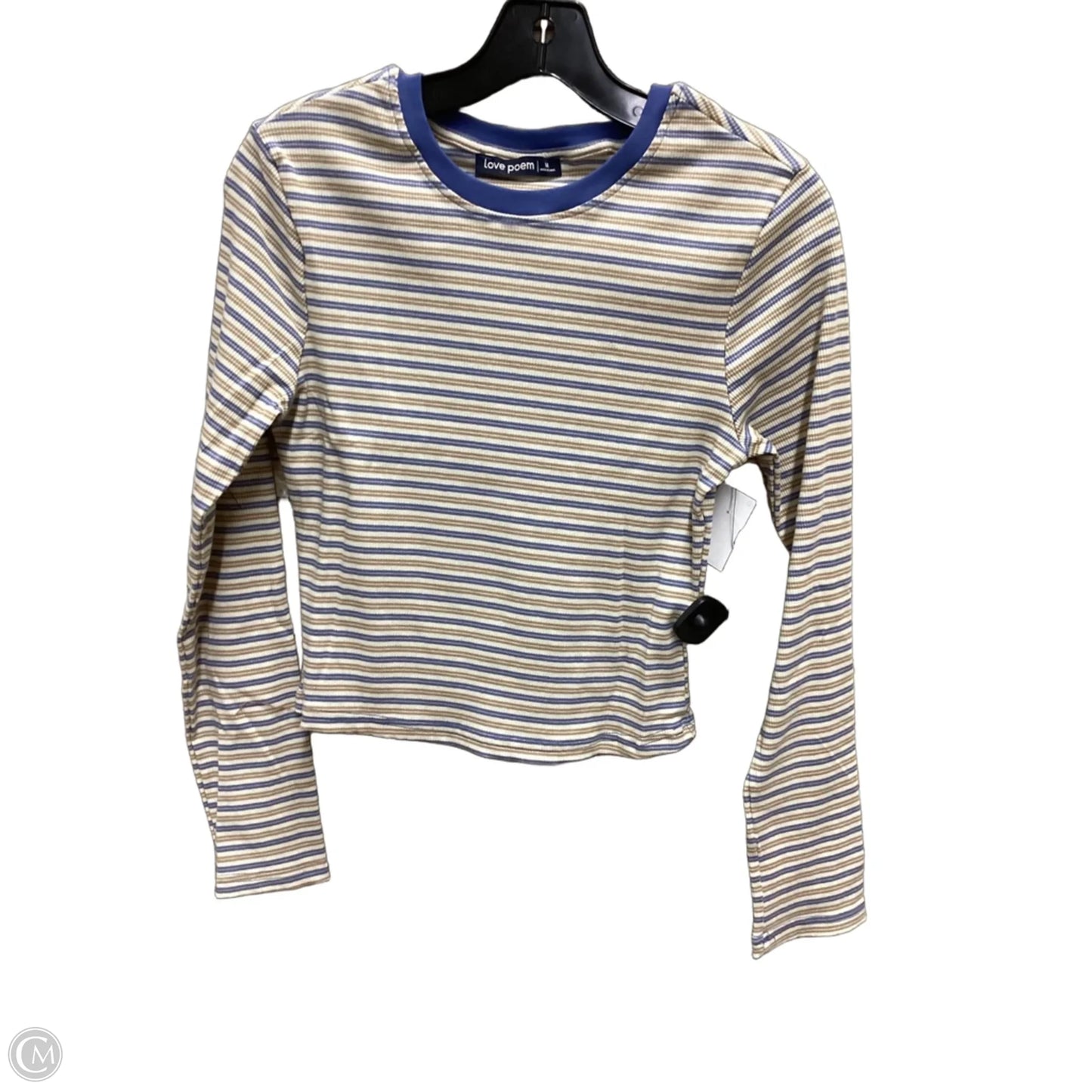 Top Long Sleeve By Clothes Mentor In Striped Pattern, Size: M