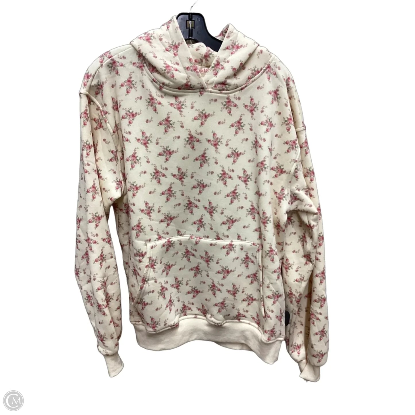 Sweatshirt Hoodie By Peach Love Cream California In Floral Print, Size: M