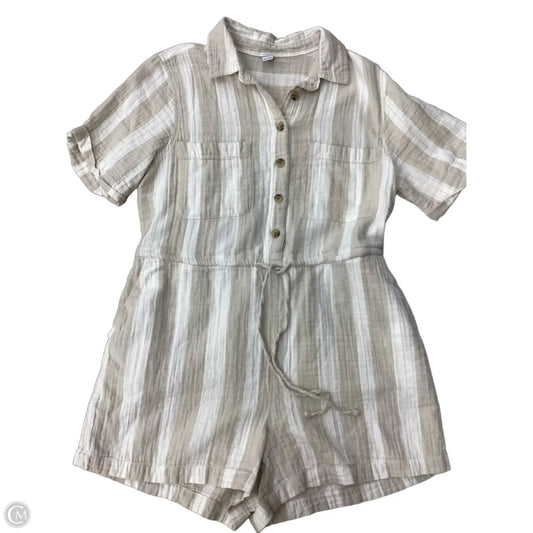 Romper By Old Navy In Tan & White, Size: M