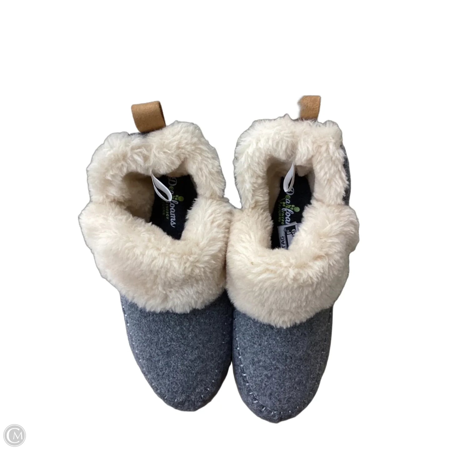 Slippers By Clothes Mentor In Grey & Tan, Size: 9