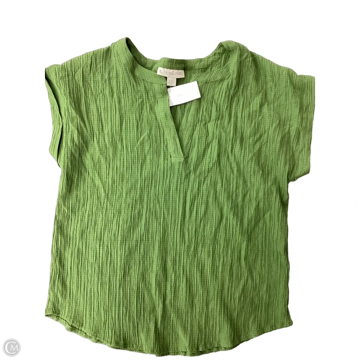Top Short Sleeve By Emaline In Green, Size: L
