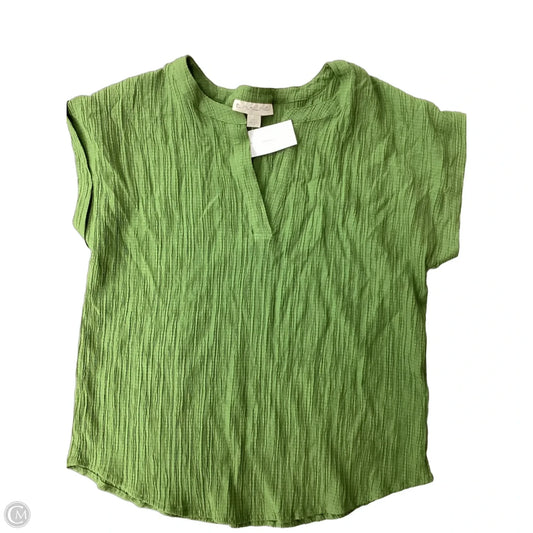 Top Short Sleeve By Emaline In Green, Size: L