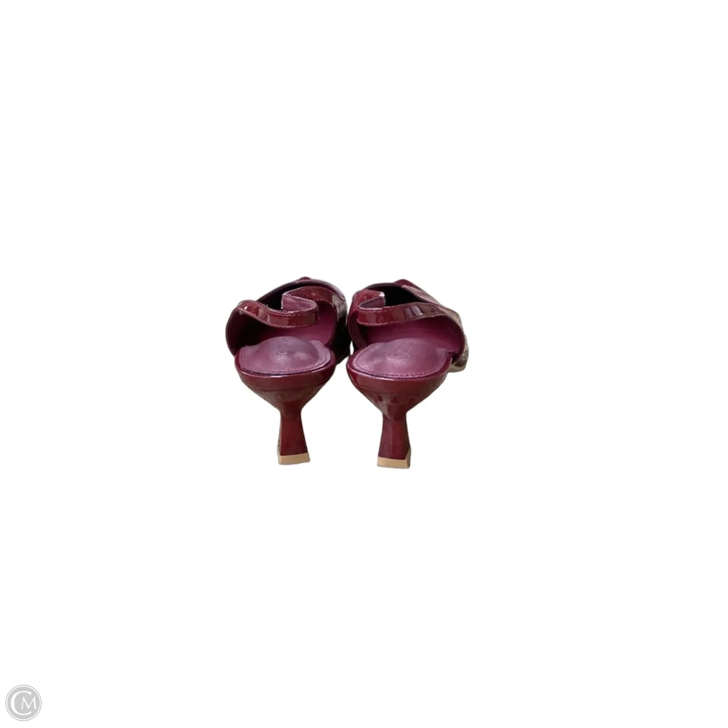 Shoes Heels Kitten By Clothes Mentor In Maroon, Size: 8.5