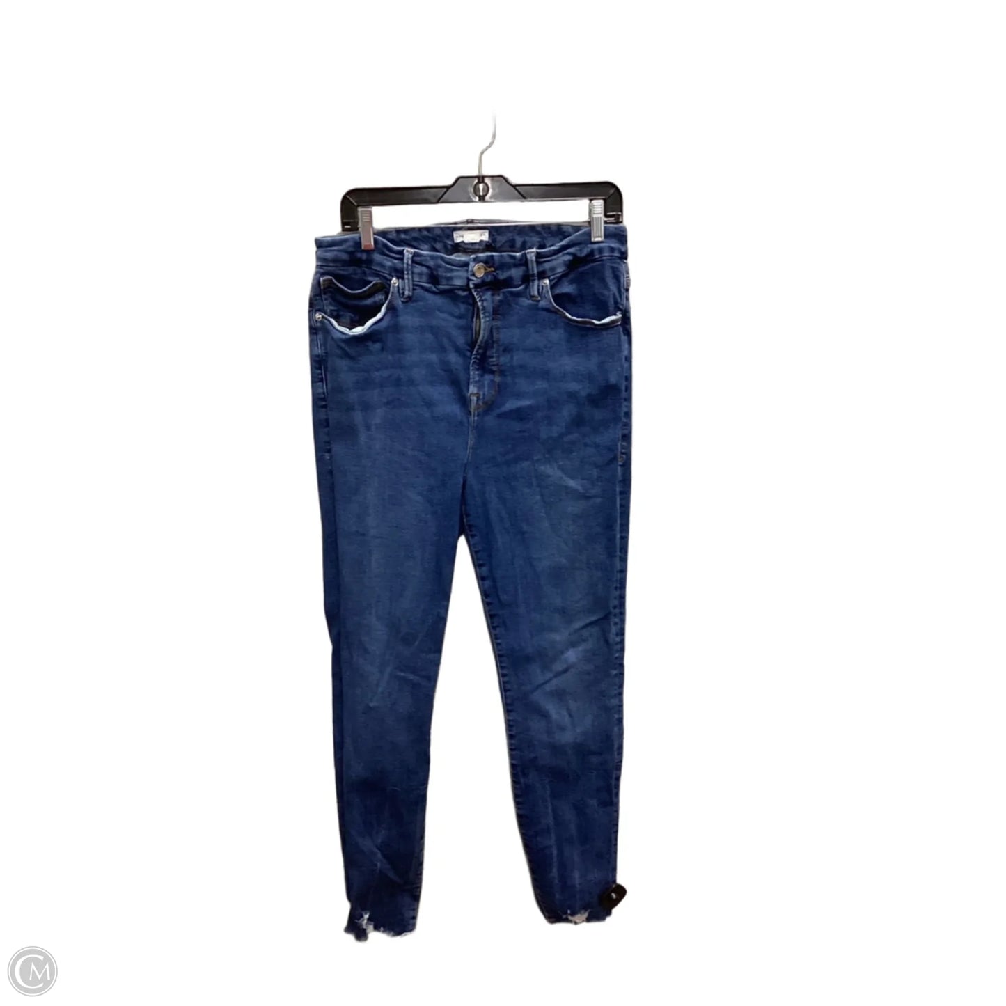 Jeans Skinny By Good American In Blue Denim, Size: 16