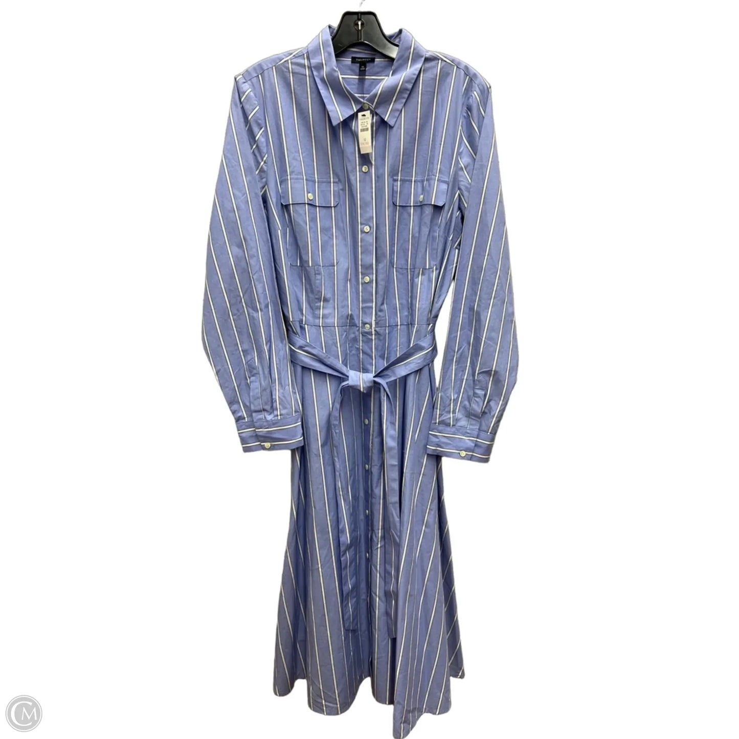 Dress Casual Midi By Talbots In Blue, Size: M