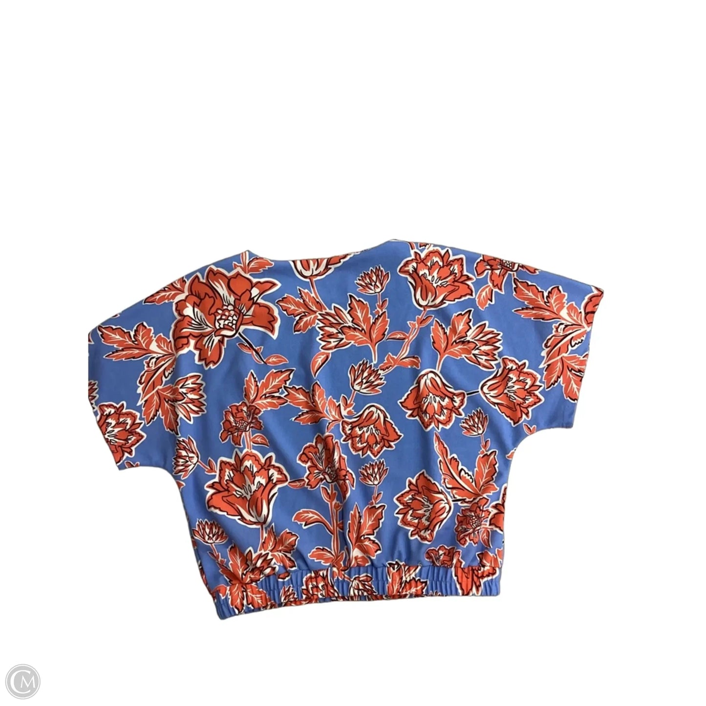 Top Short Sleeve By Melloday In Blue & Orange, Size: L