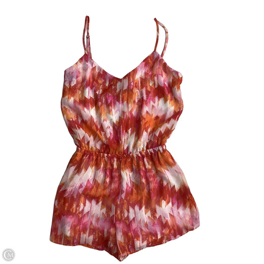 Romper By Mumu In Orange & Pink, Size: S