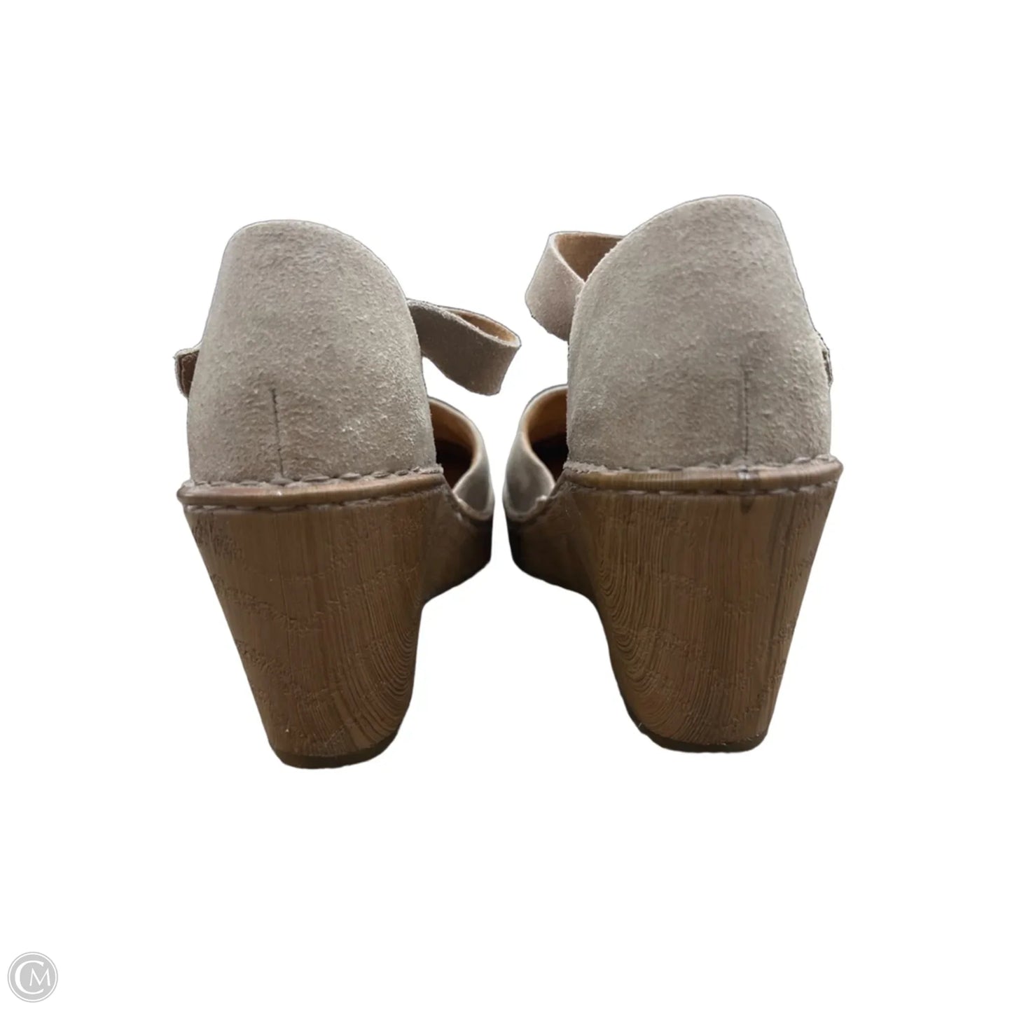 Shoes Heels Wedge By Born In Taupe, Size: 7