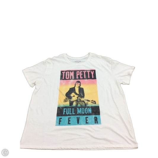 Top Short Sleeve By Clothes Mentor In Ivory, Size: Xl