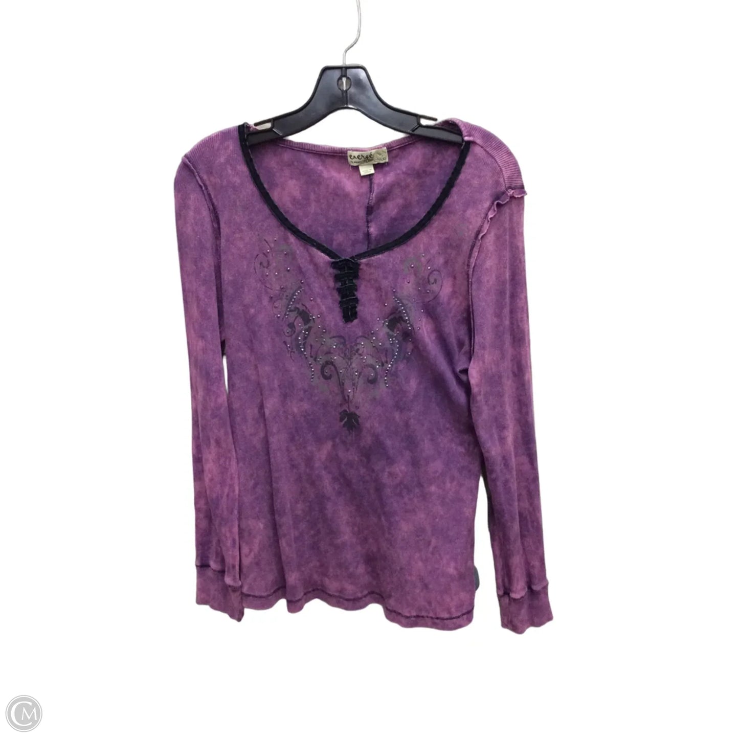 Top Long Sleeve By Energie In Purple, Size: Xl