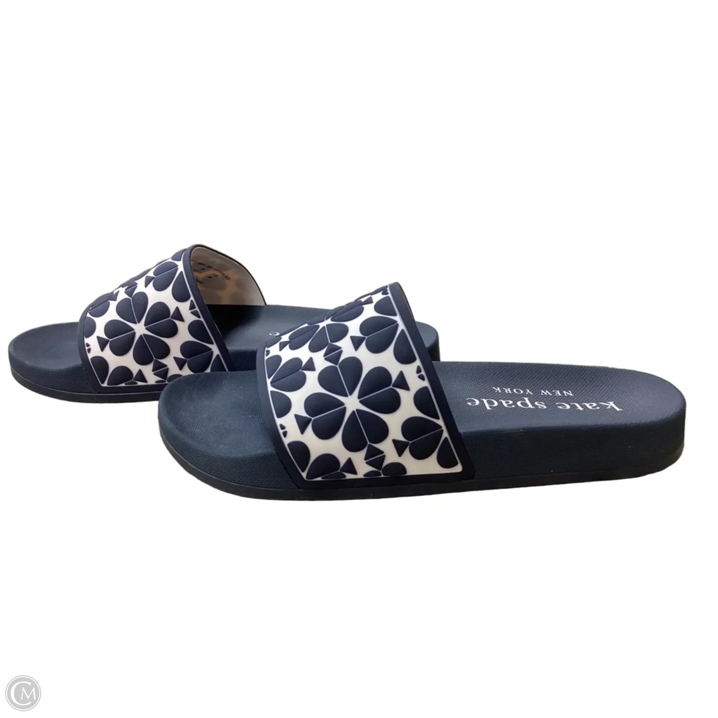 Sandals Designer By Kate Spade In Black & Cream, Size: 8