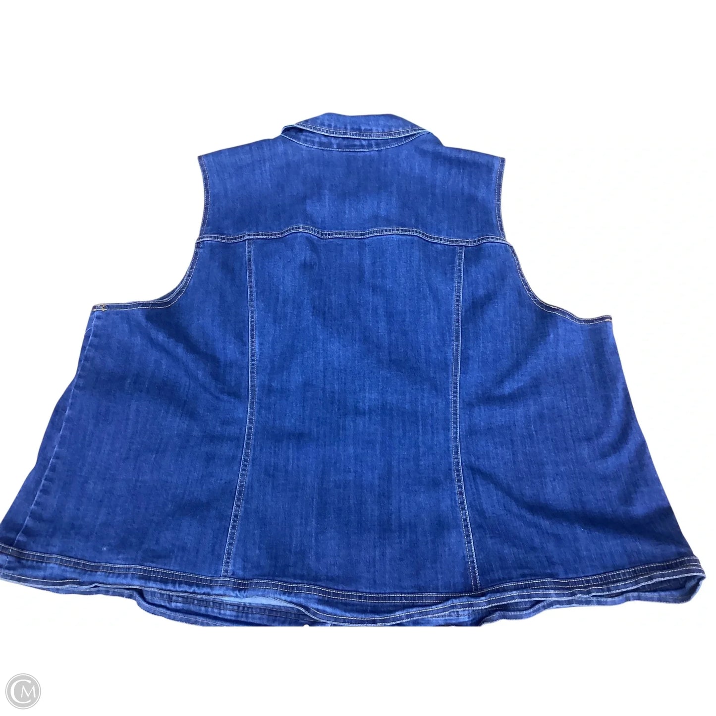 Vest Other By Catherines In Blue Denim, Size: 3x