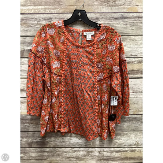 Top Short Sleeve By Rachel Zoe In Orange, Size: M