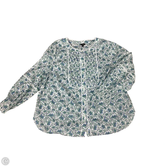 Top Long Sleeve By Talbots In Floral Print, Size: 3x