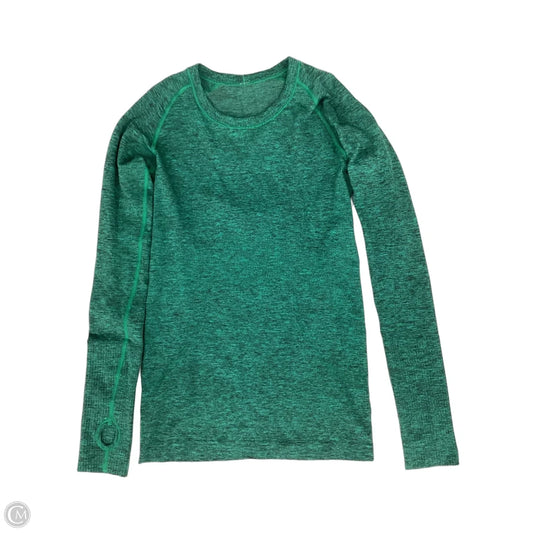 Athletic Top Long Sleeve Crewneck By Lululemon In Green, Size: S