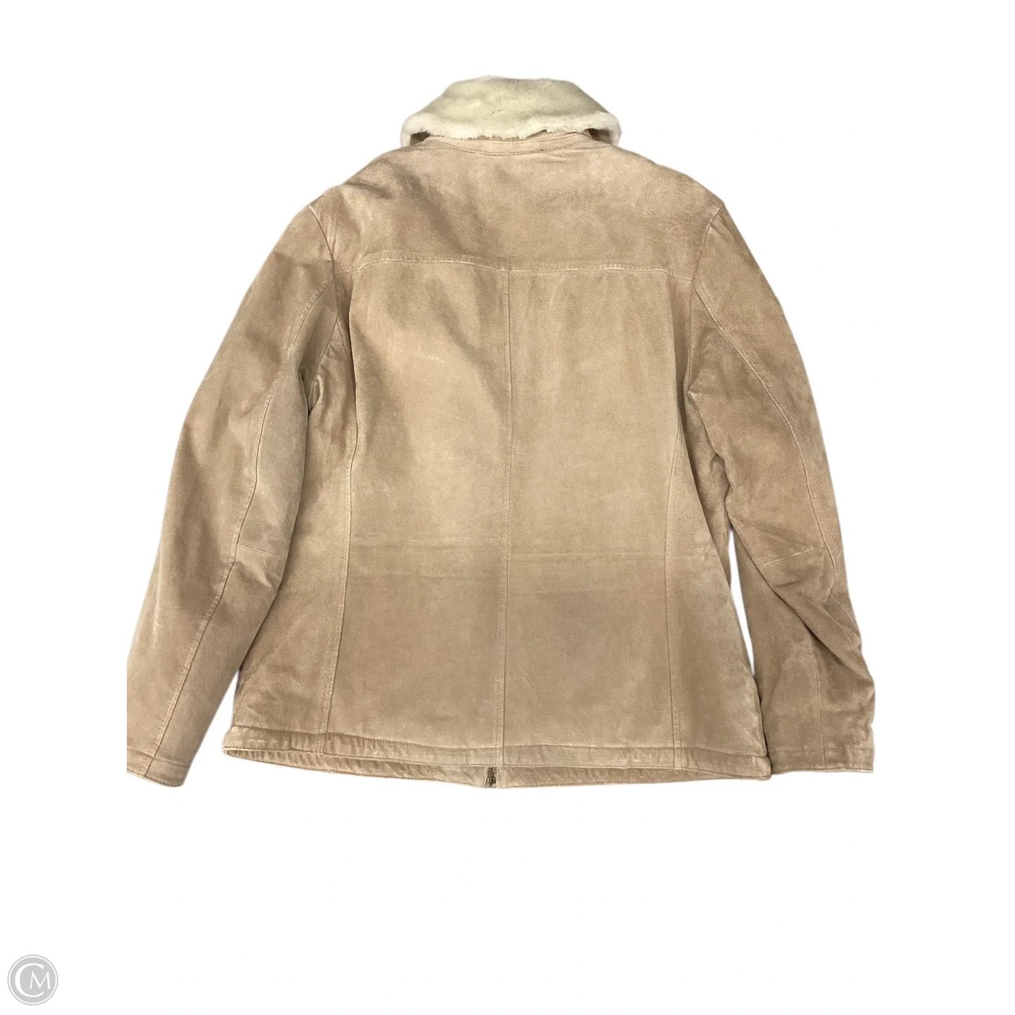 Coat Leather By Clothes Mentor In Tan, Size: L