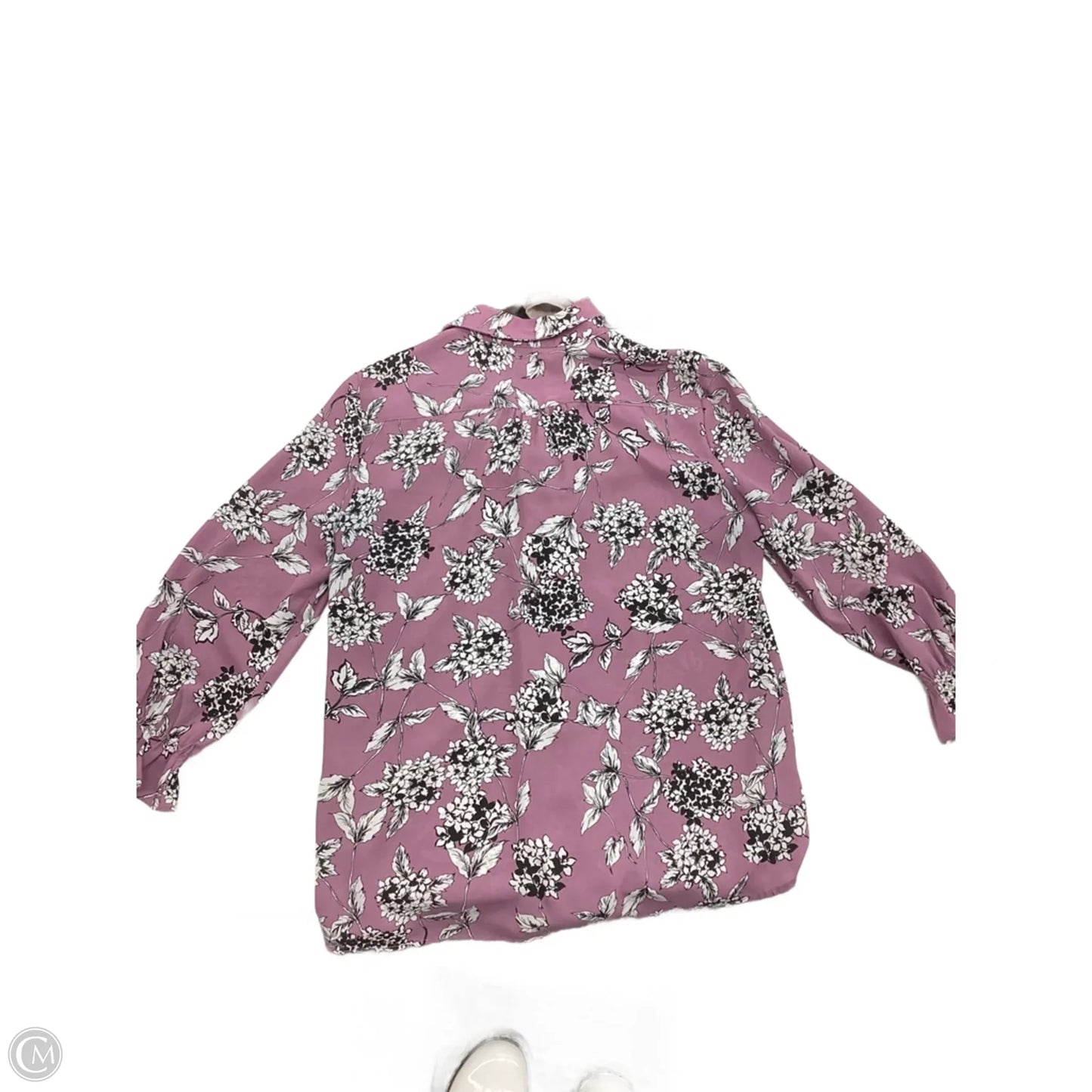 Blouse Designer By Karl Lagerfeld In Purple, Size: S