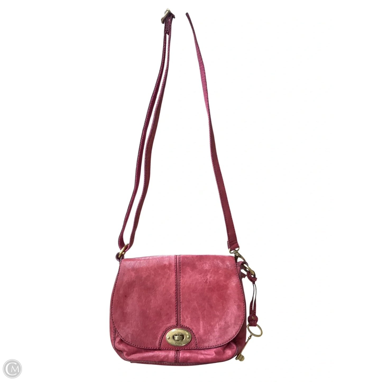 Crossbody Leather By Fossil, Size: Small