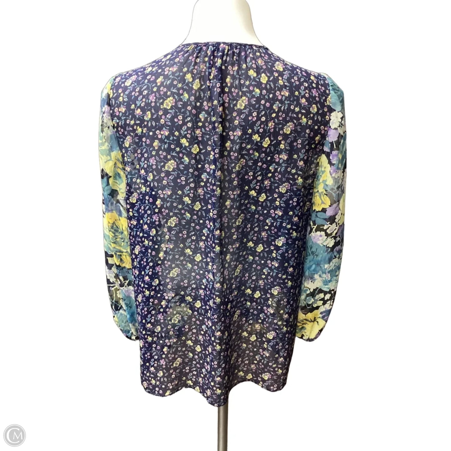 Blouse Long Sleeve By Joie In Floral Print, Size: S
