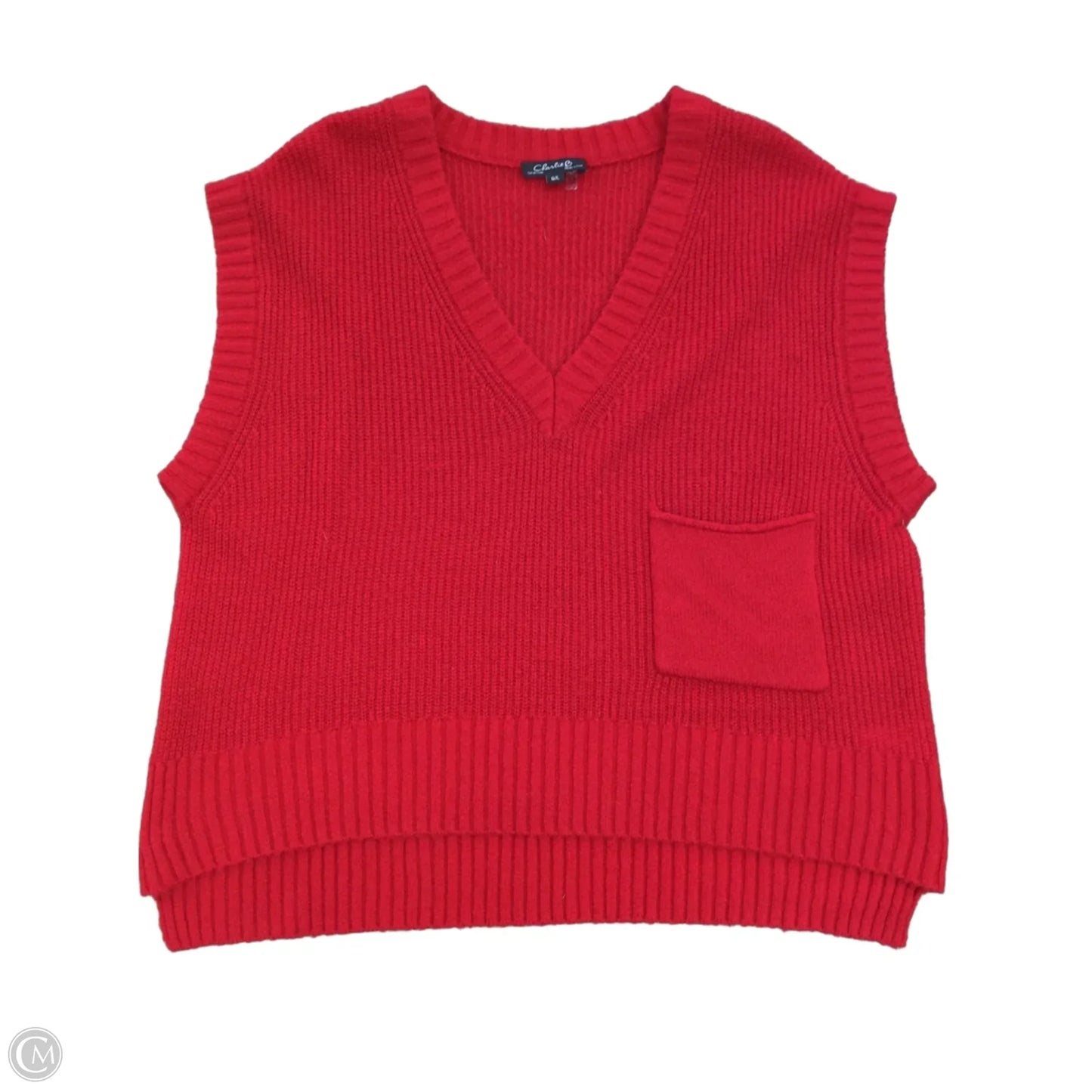 Vest Sweater By Charlie B In Red, Size: L