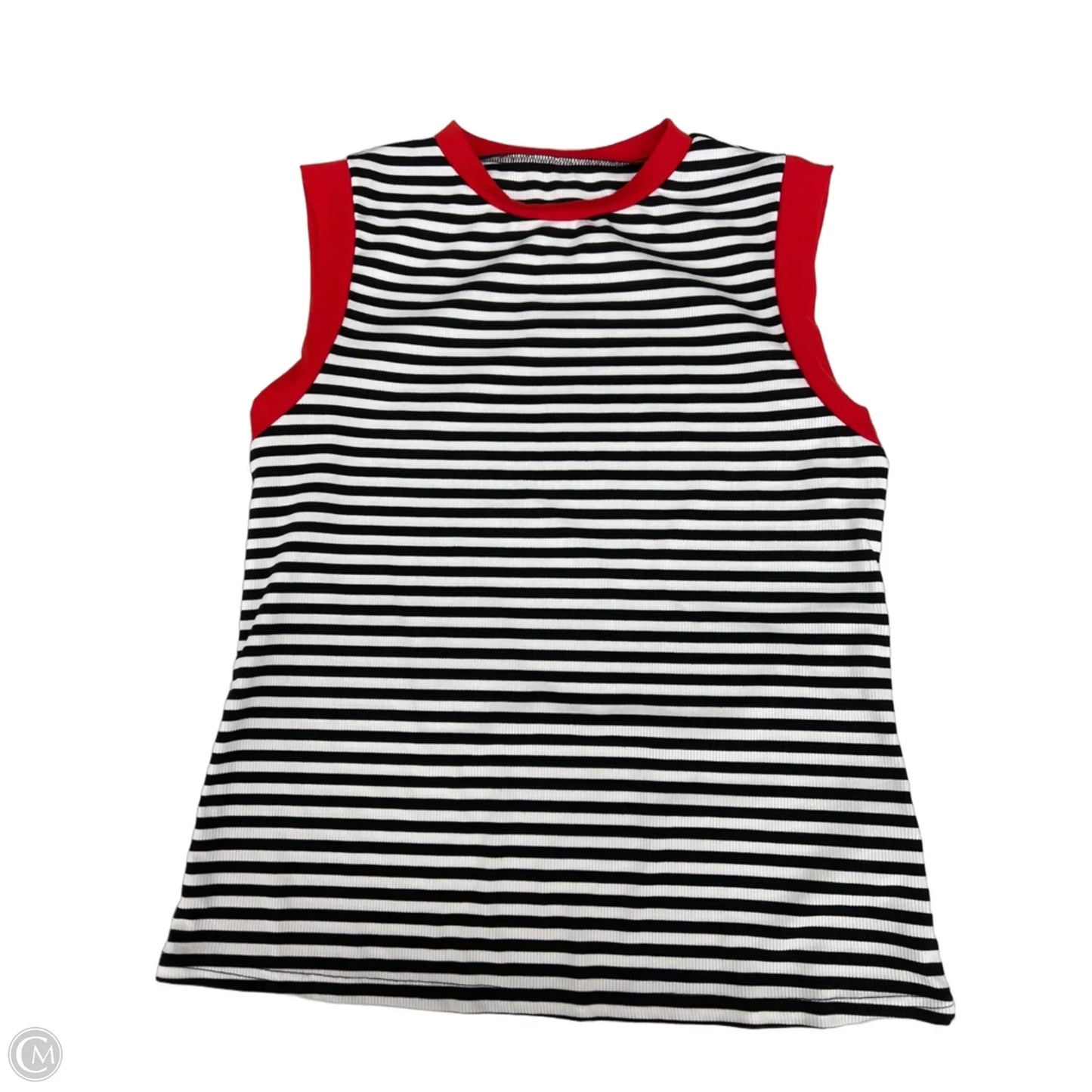 Top Sleeveless Basic By Shein In Striped Pattern, Size: S