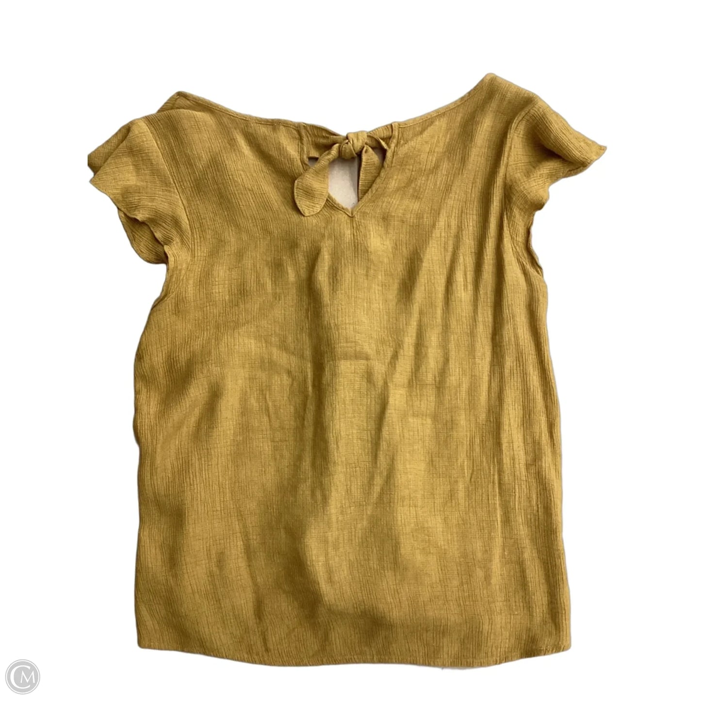 Top Short Sleeve By Lily White In Yellow, Size: L