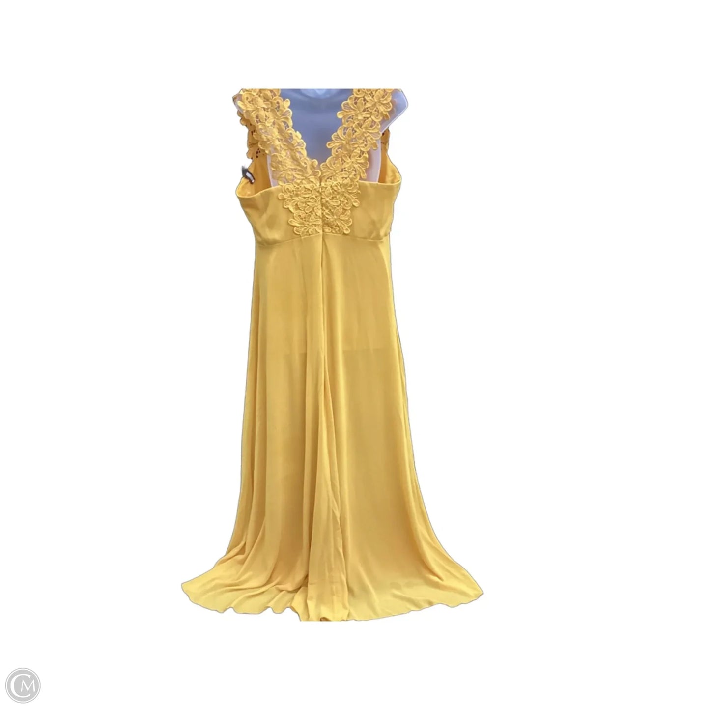 Dress Party Long By Clothes Mentor In Yellow, Size: Xl