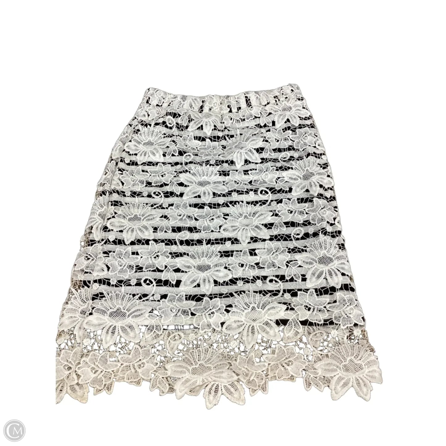 Skirt Midi By Clothes Mentor In Black & White, Size: S