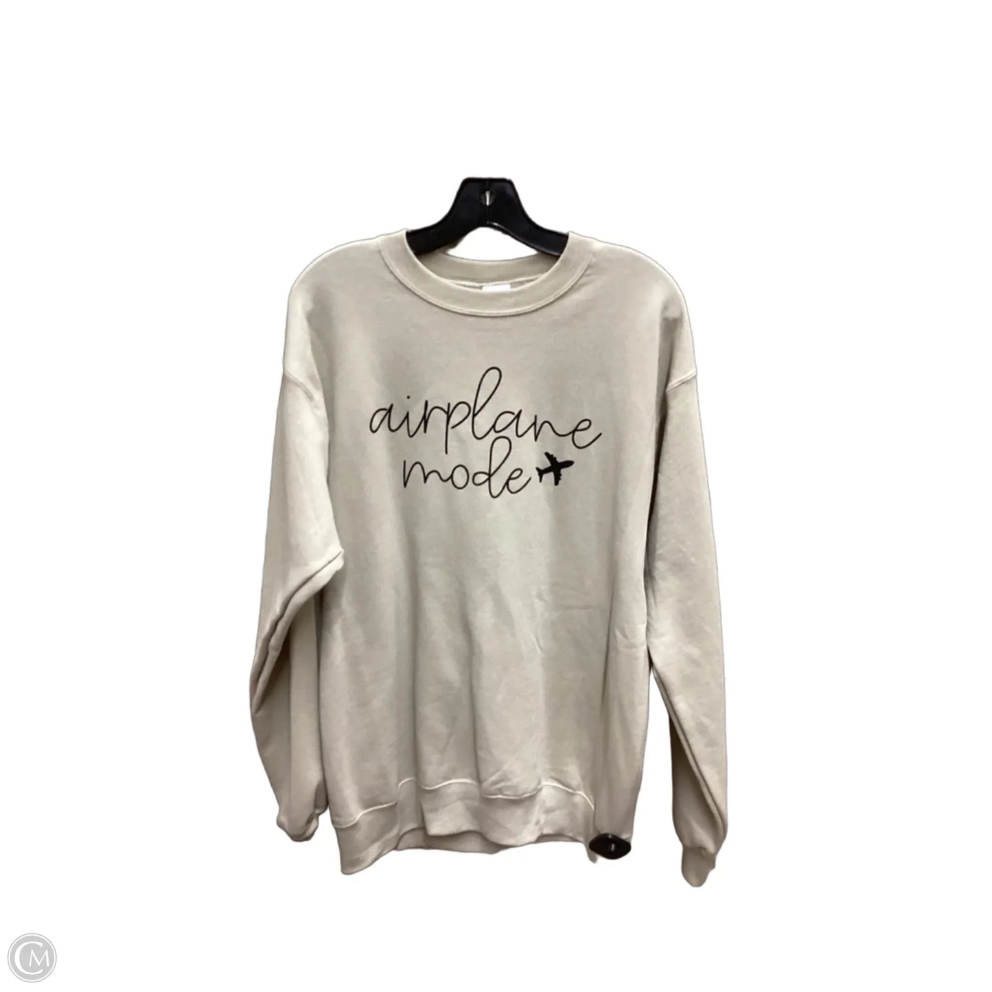 Sweatshirt Crewneck By Hanes In Tan, Size: M