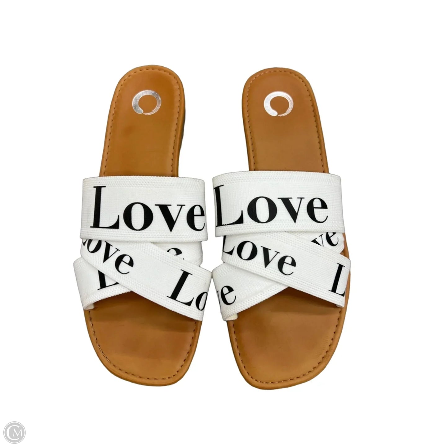 Sandals Flats By Clothes Mentor In White, Size: 10