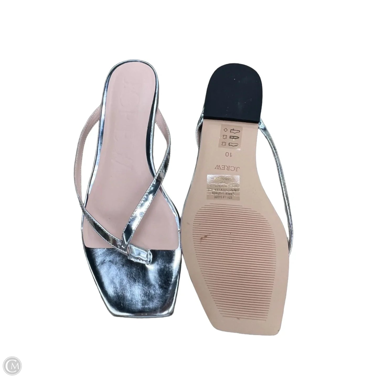 Sandals Flats By J. Crew In Silver, Size: 10