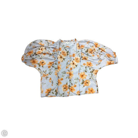 Top Short Sleeve By Oddi In Floral Print, Size: 2x