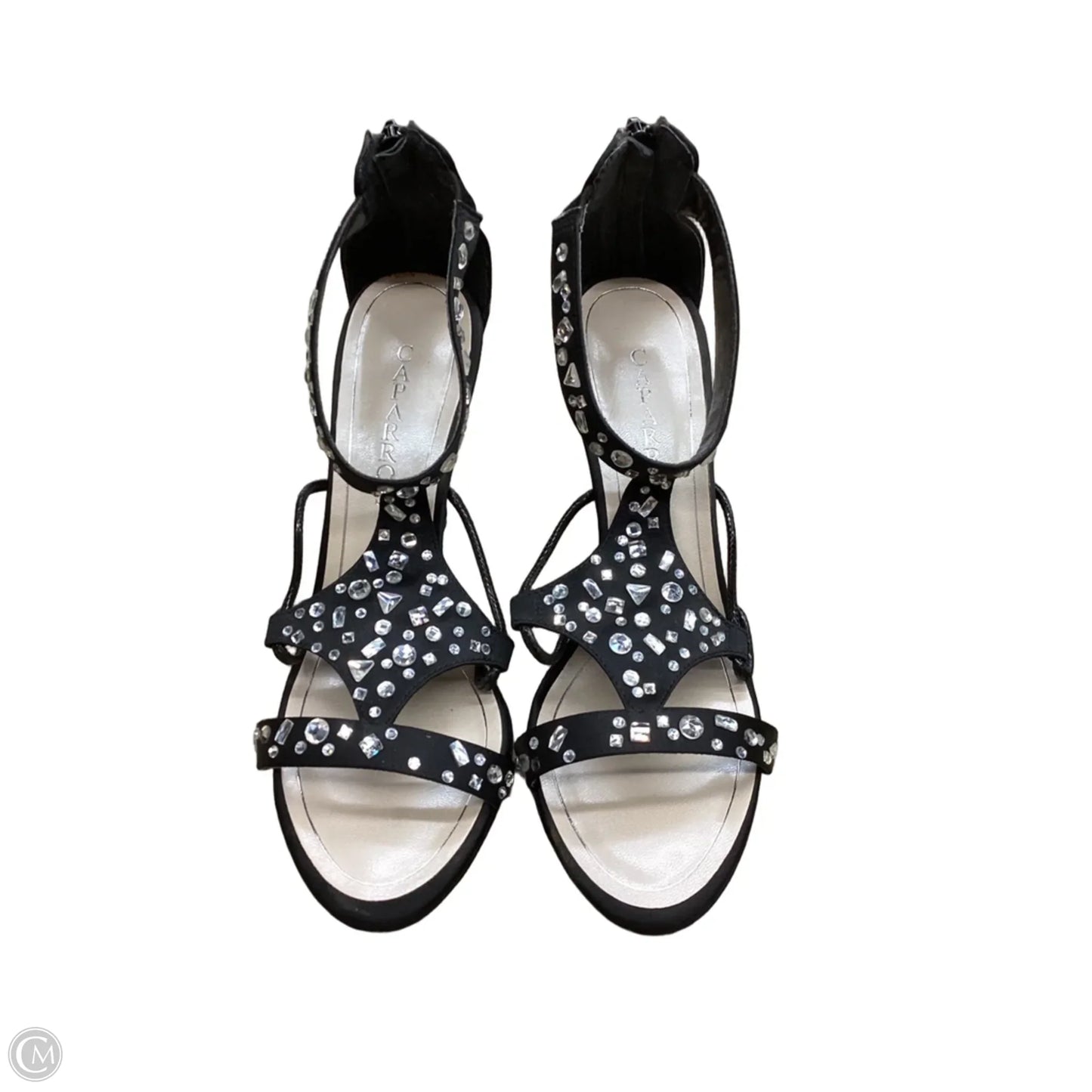 Sandals Heels Stiletto By Cmc In Black, Size: 9