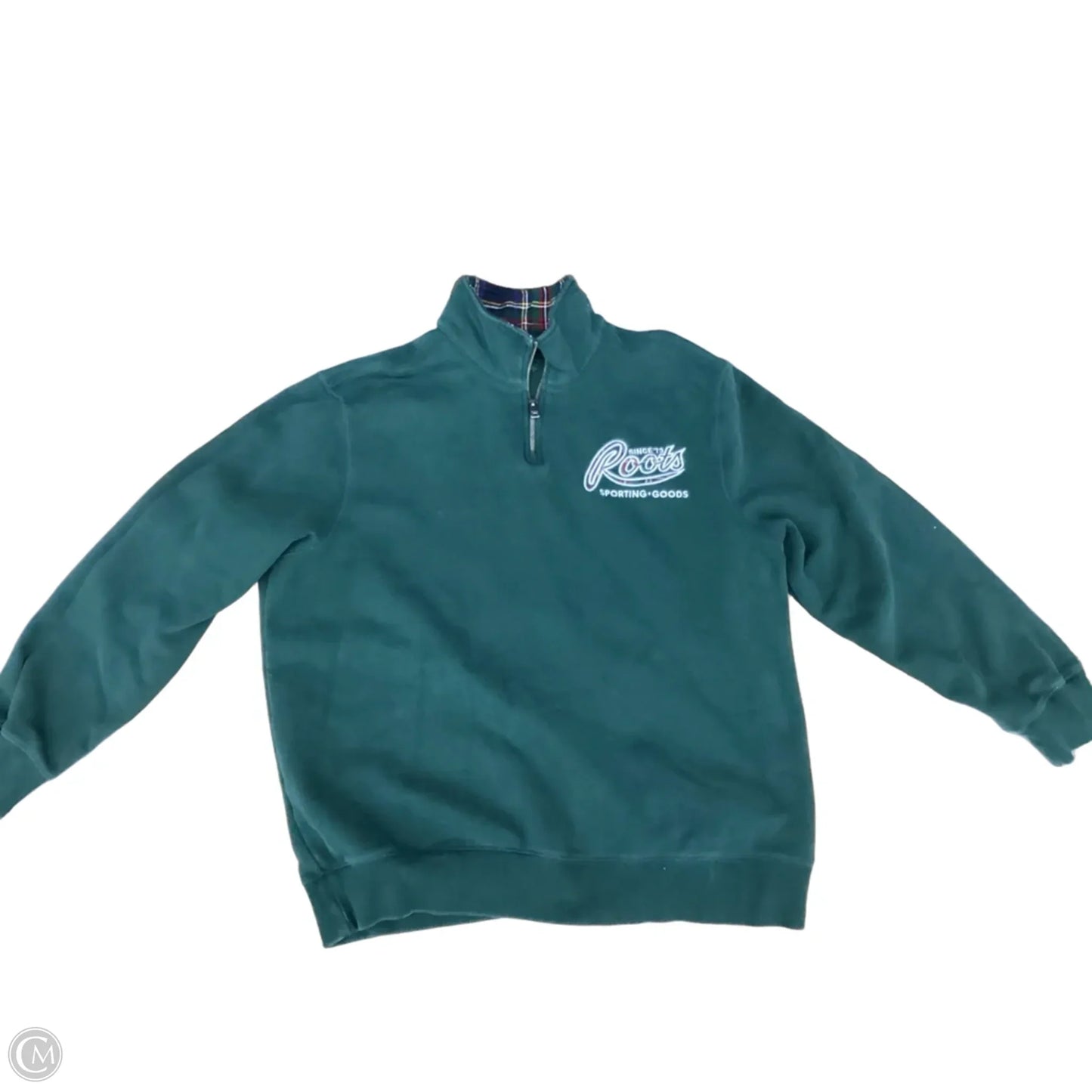 Sweatshirt Collar By Roots In Green, Size: Xl