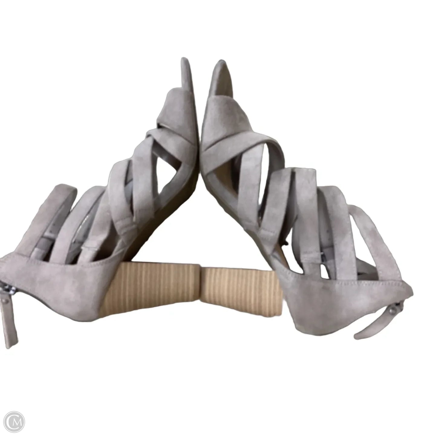 Sandals Heels Block By Universal Thread In Taupe, Size: 9