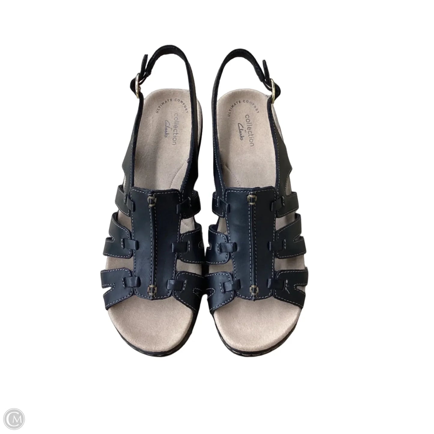 Sandals Flats By Clarks In Black, Size: 8.5