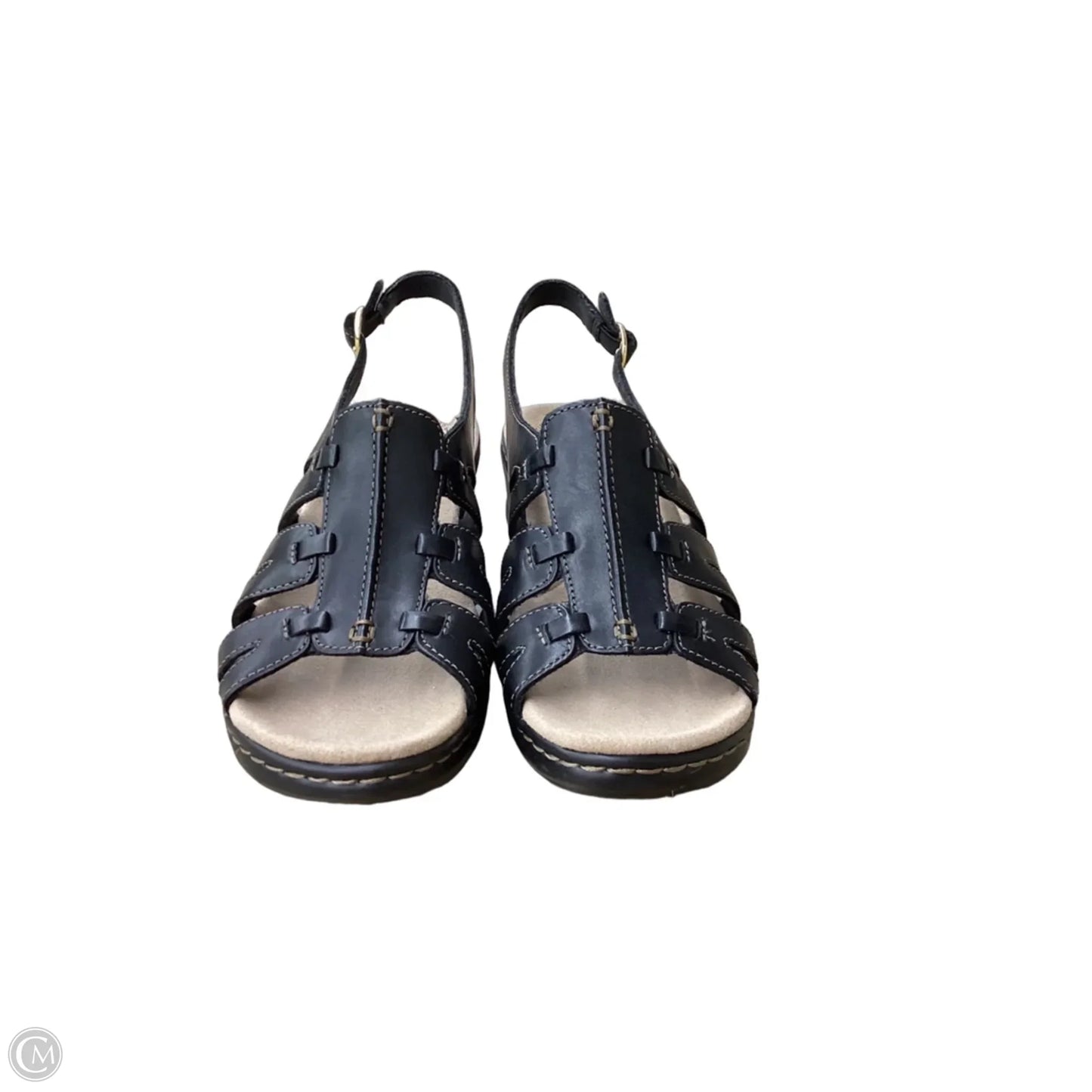 Sandals Flats By Clarks In Black, Size: 8.5