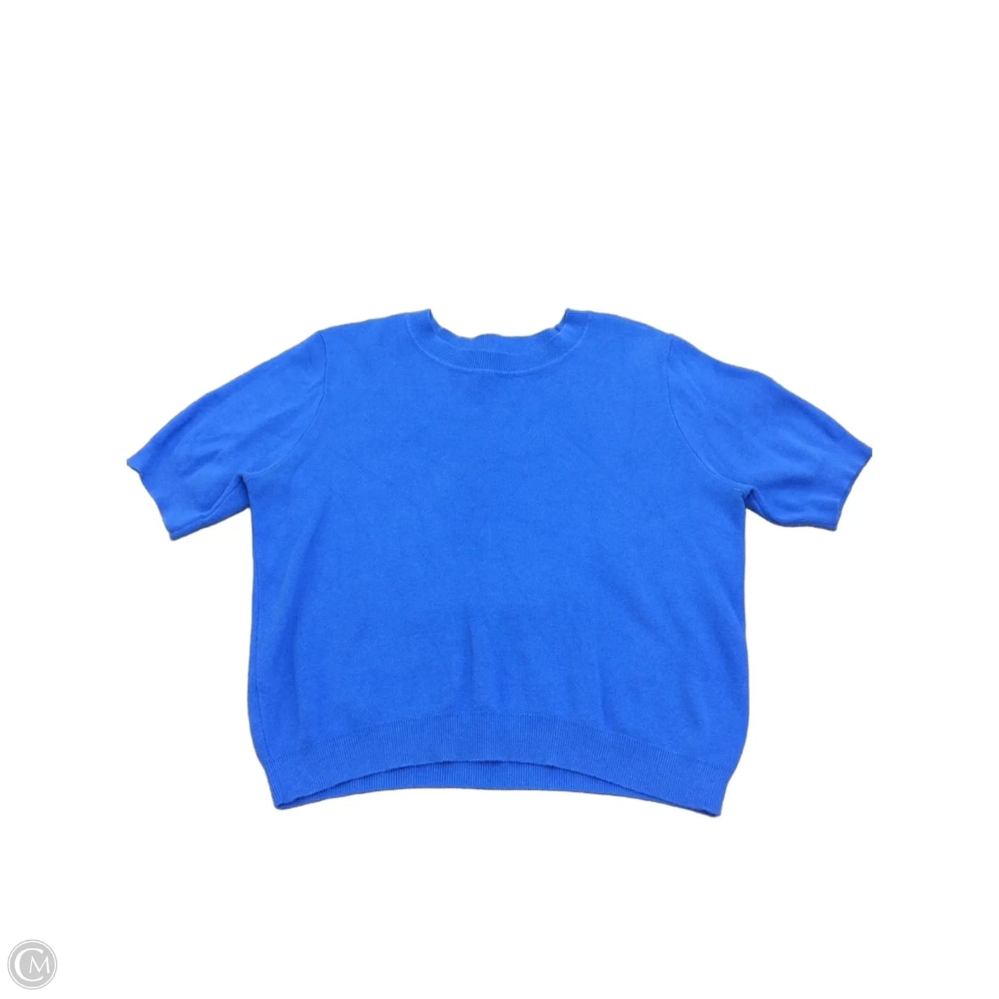 Sweater Short Sleeve By Loft In Blue, Size: L