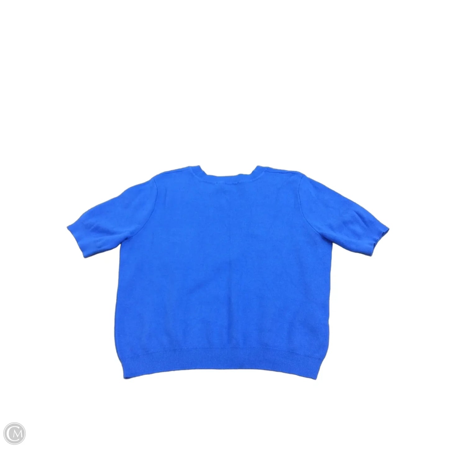 Sweater Short Sleeve By Loft In Blue, Size: L
