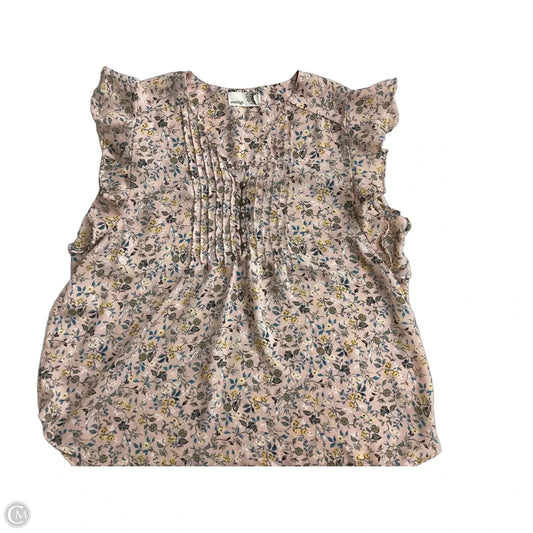 Blouse Short Sleeve By Everleigh In Floral Print, Size: S
