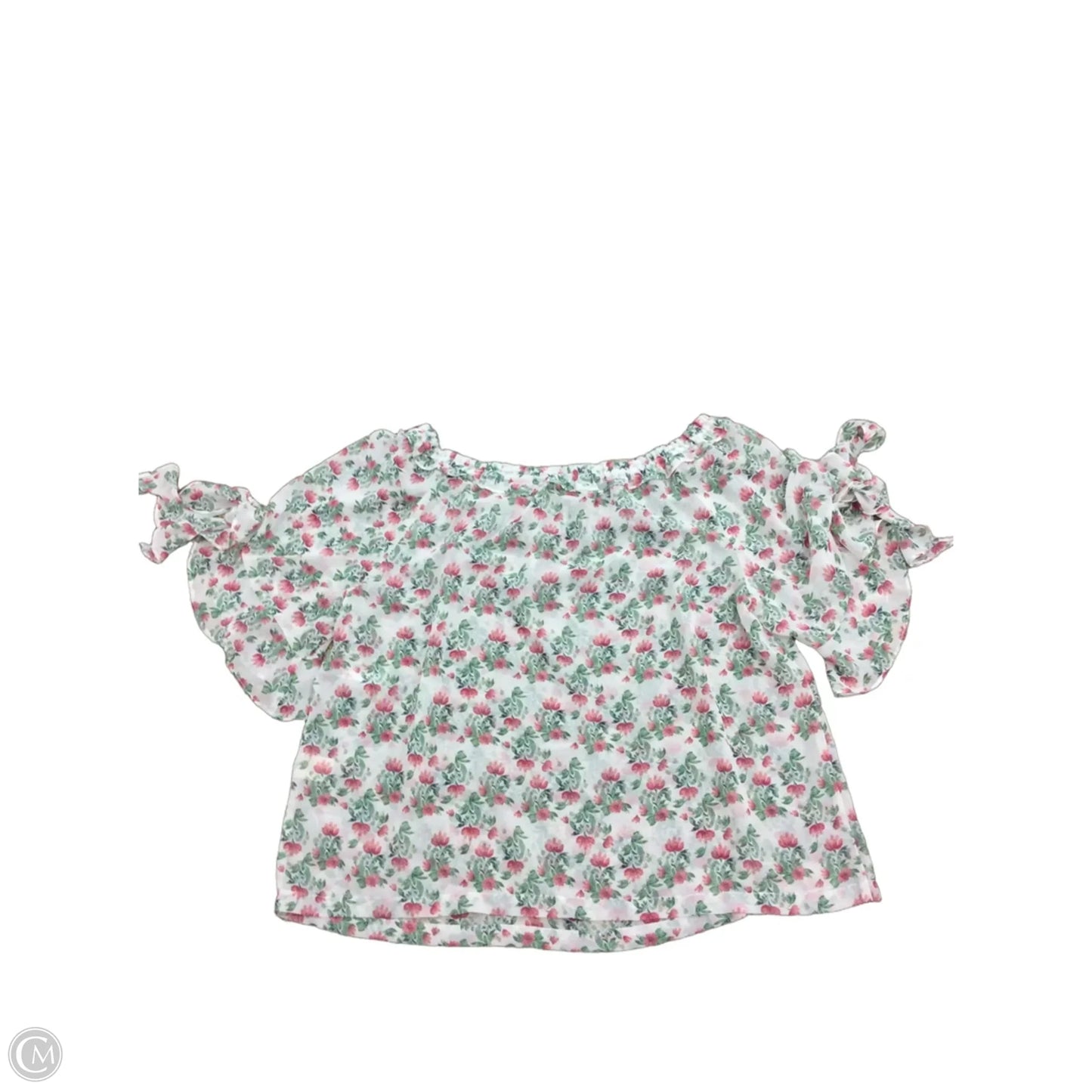 Blouse 3/4 Sleeve By Max Studio In Floral Print, Size: L