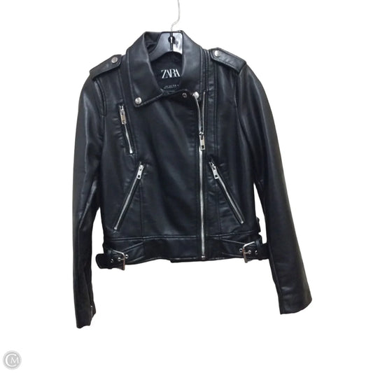 Jacket Moto By Zara In Black, Size: S