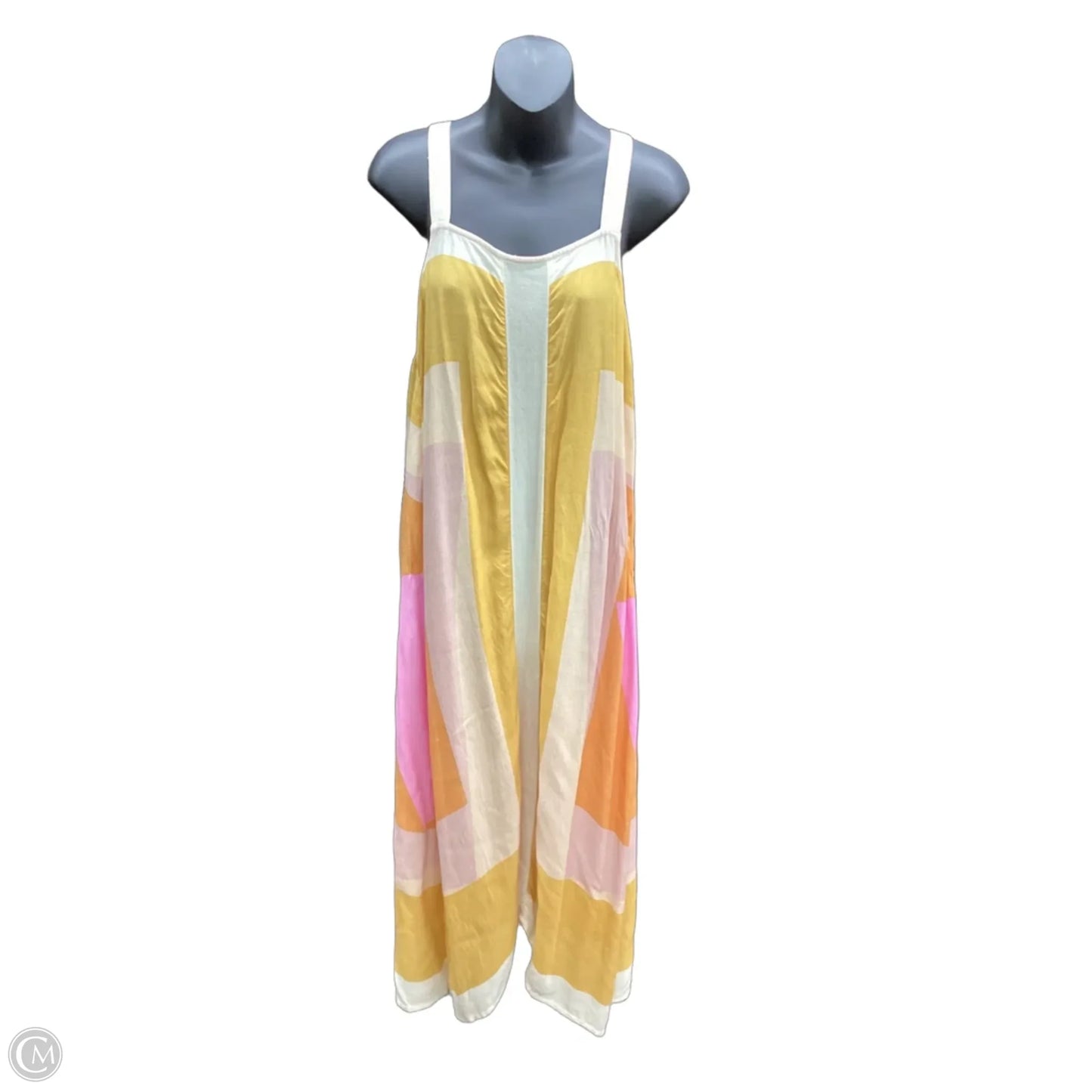 Dress Casual Midi By Oneill In Pink & Yellow, Size: M