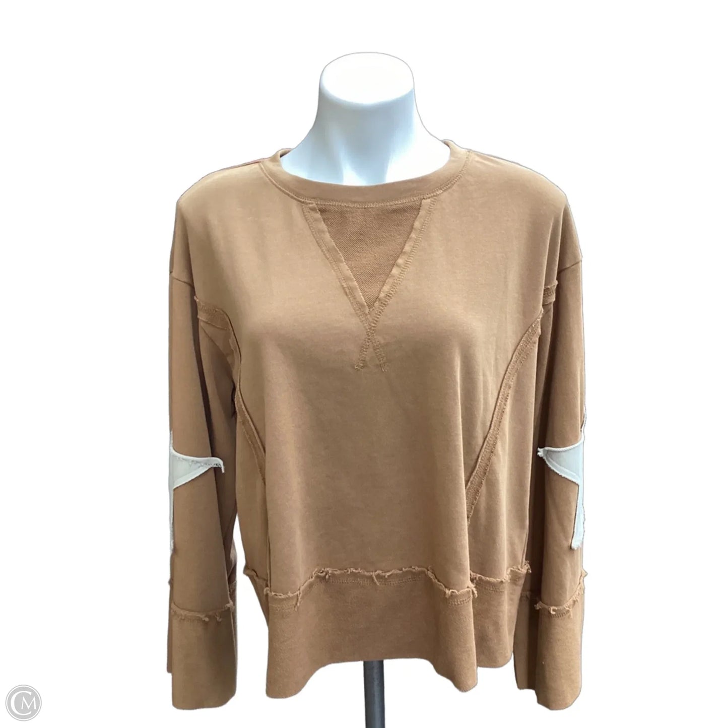 Top Long Sleeve By Jodifl In Brown, Size: M